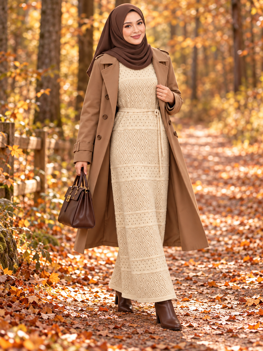 Strickkleid mit Lochmuster