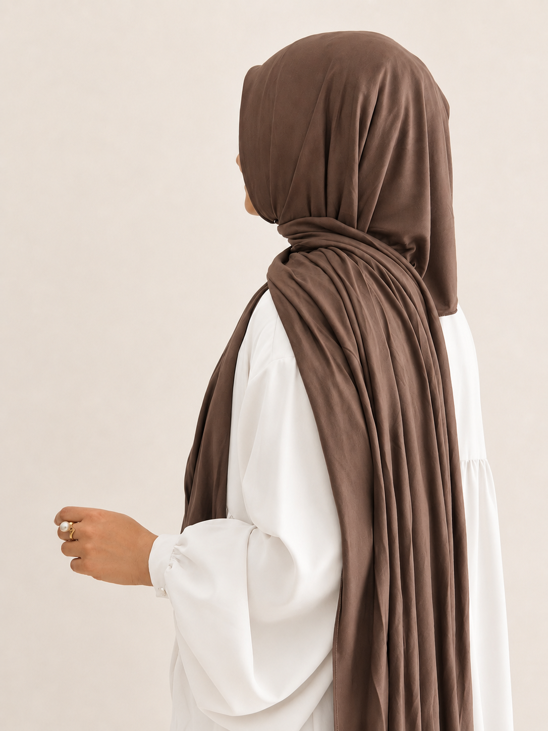 Jersey Hijab Mokkabraun