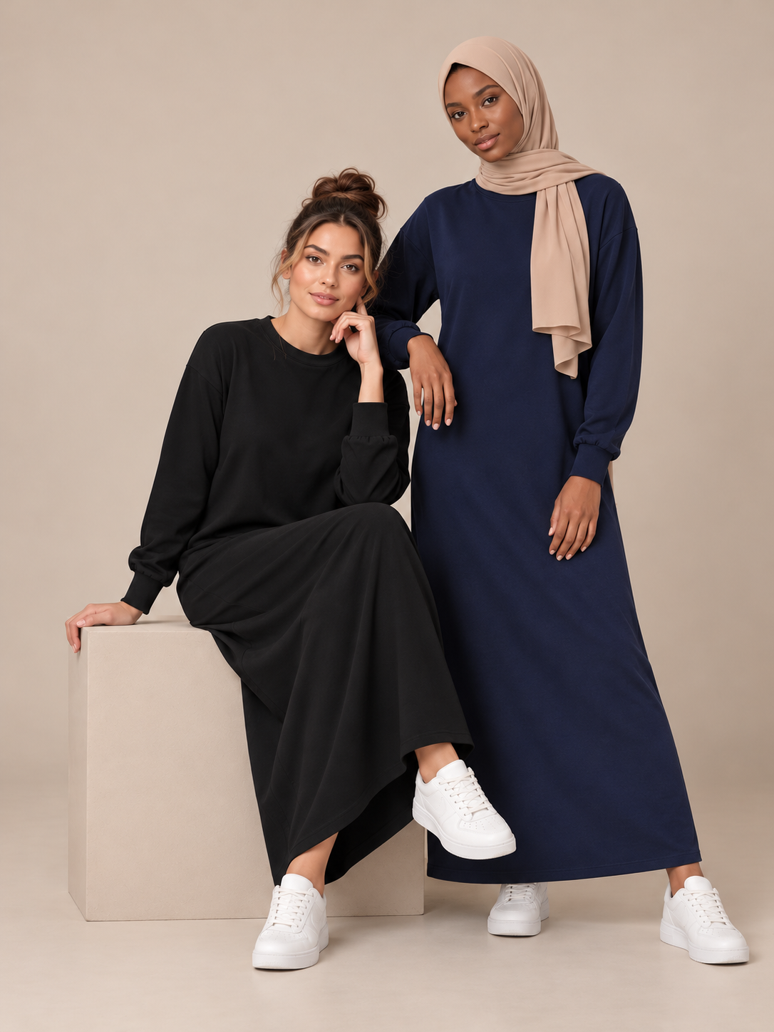 Long-Sleeve Basic Dress