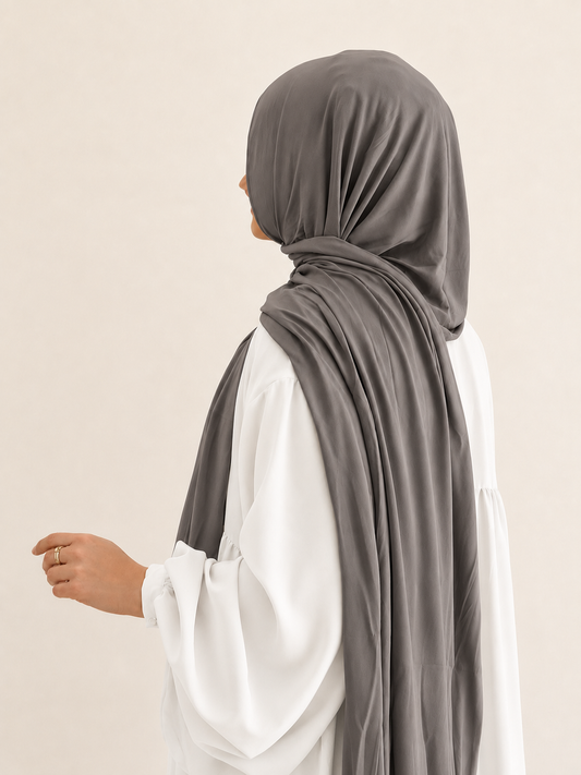 Jersey Hijab elefantengrau