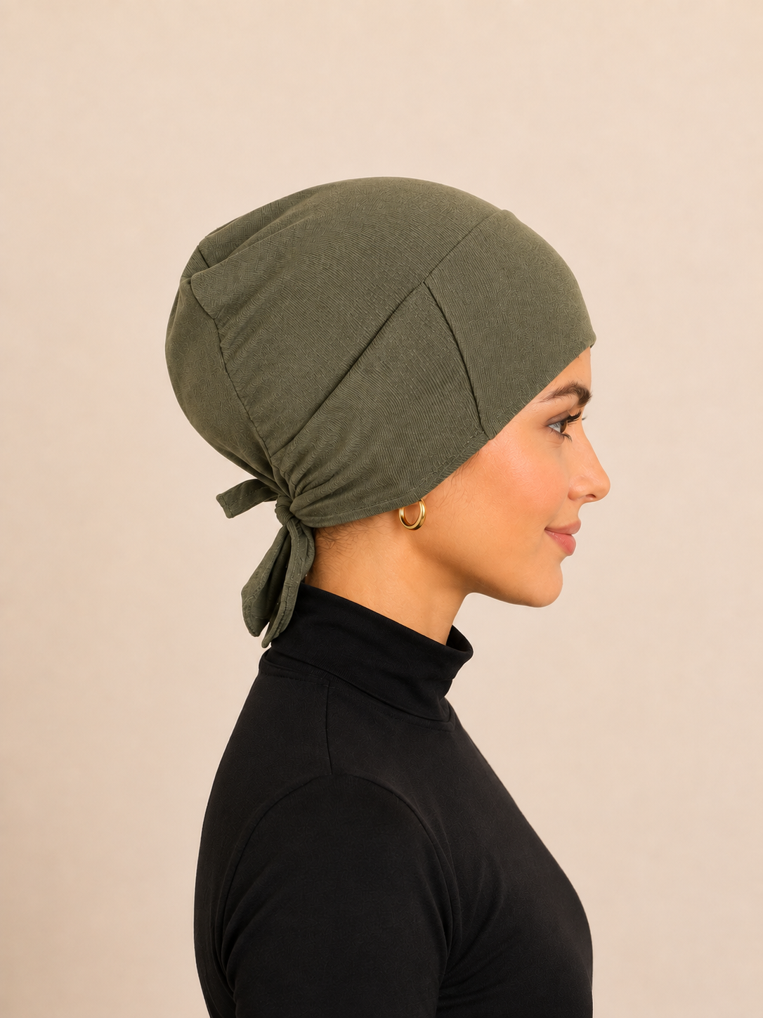 Viskose Bonnet - khaki