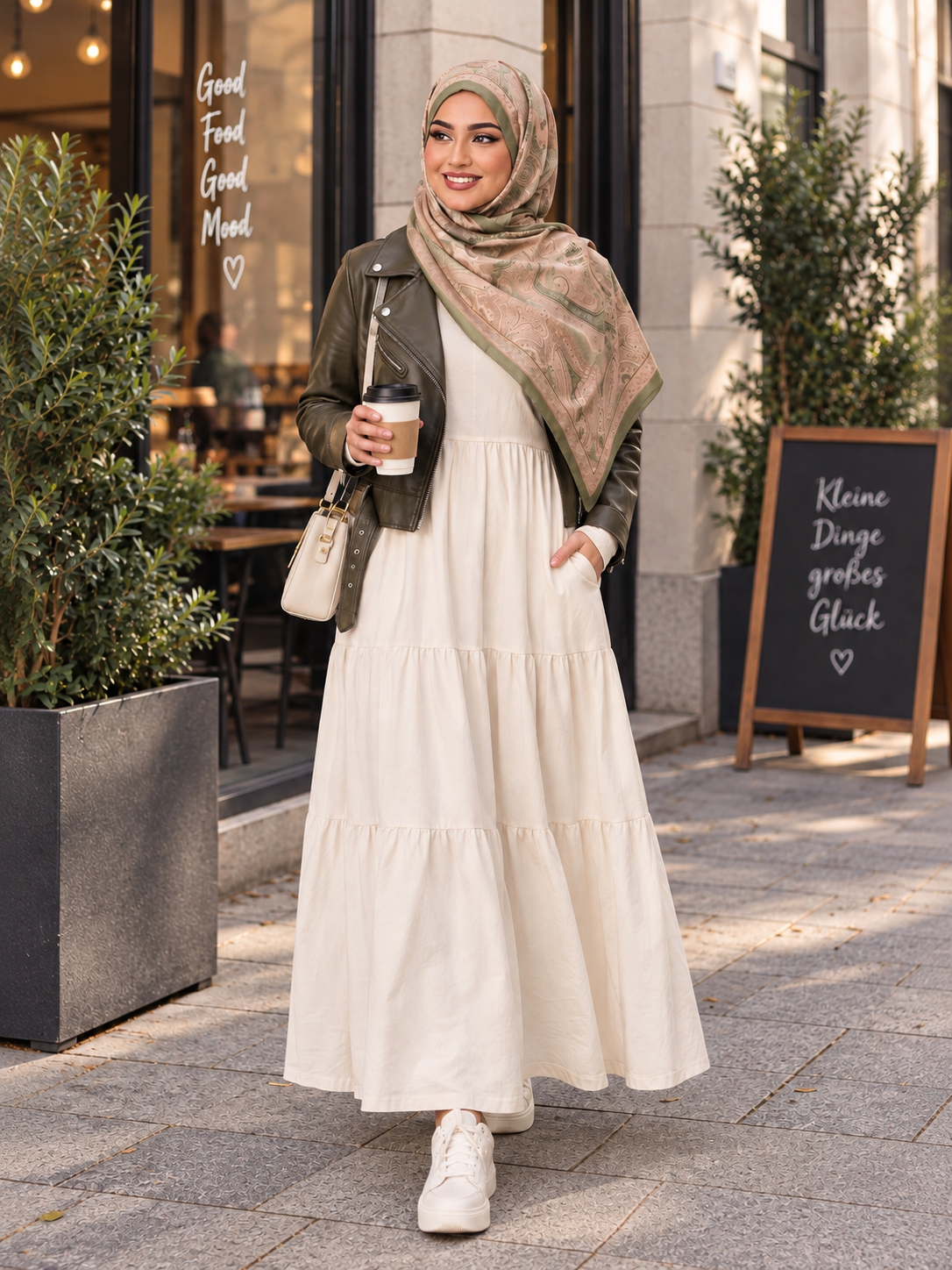 Basic Kleid-gestuft