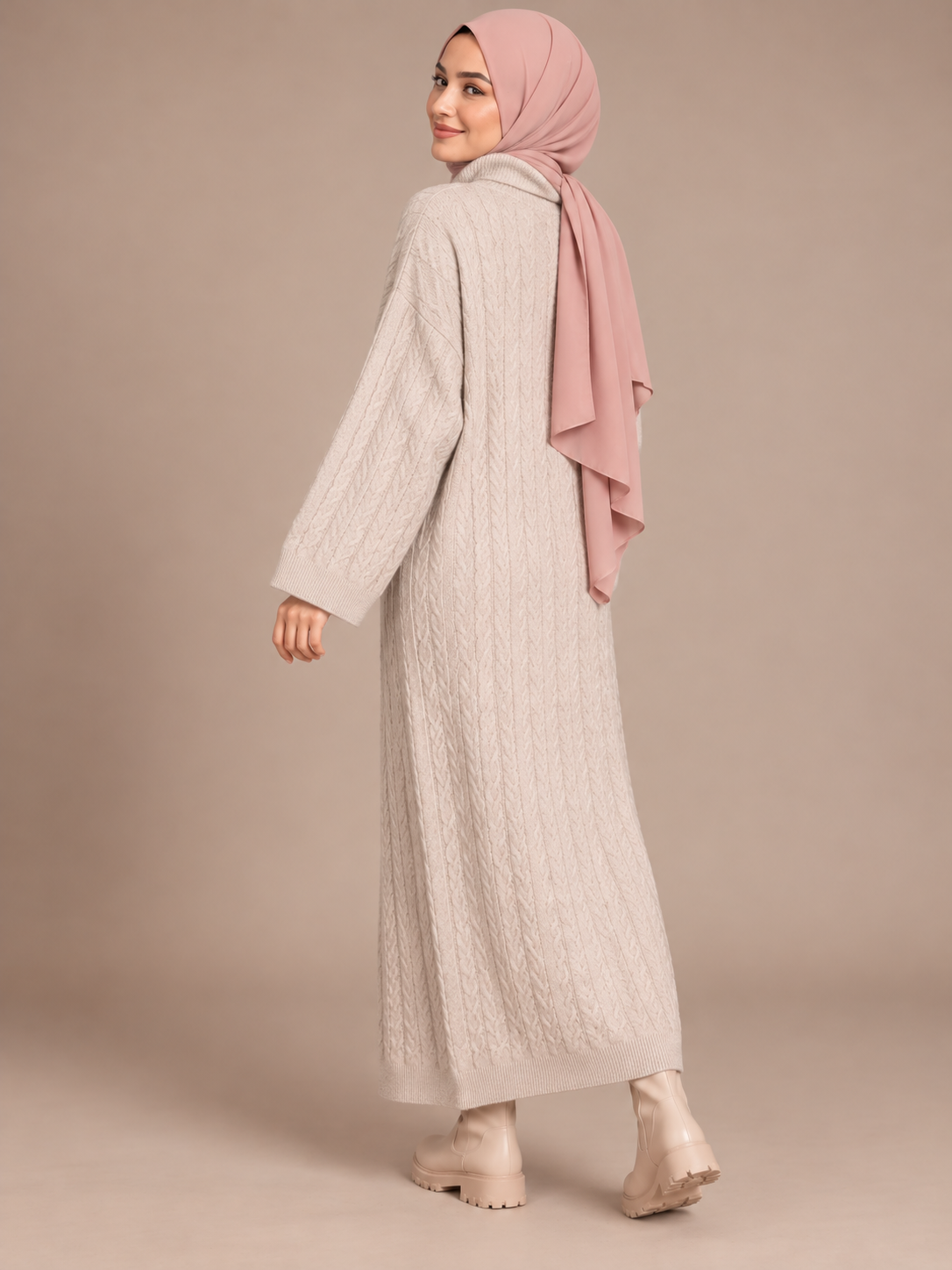 Strickkleid mit Kragen