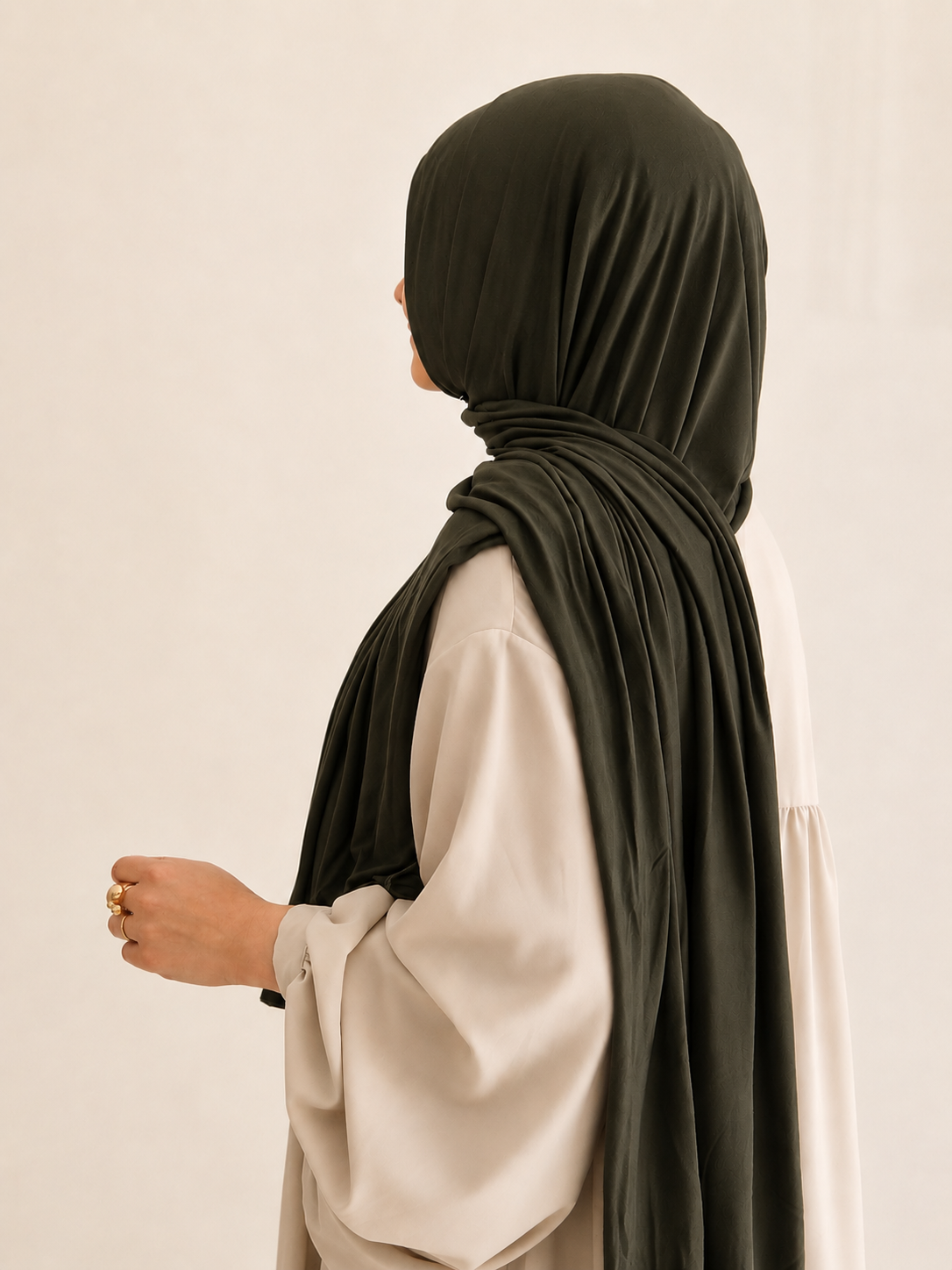 Jersey Hijab dunkelkhaki