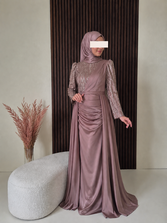 Durra Abendkleid in Rosetaupe