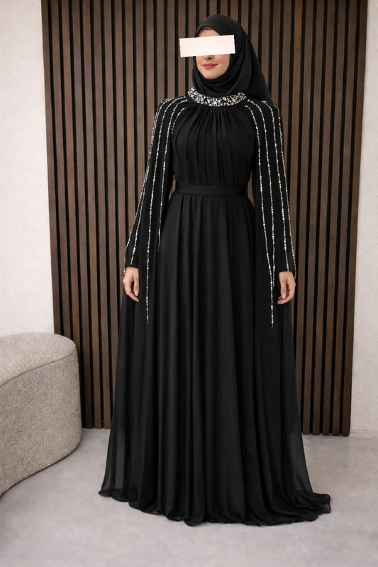 elegantes Abendkleid in schwarz