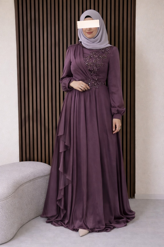 elegantes Abendkleid lila