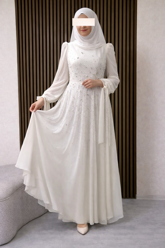Layali Abendkleid weiß