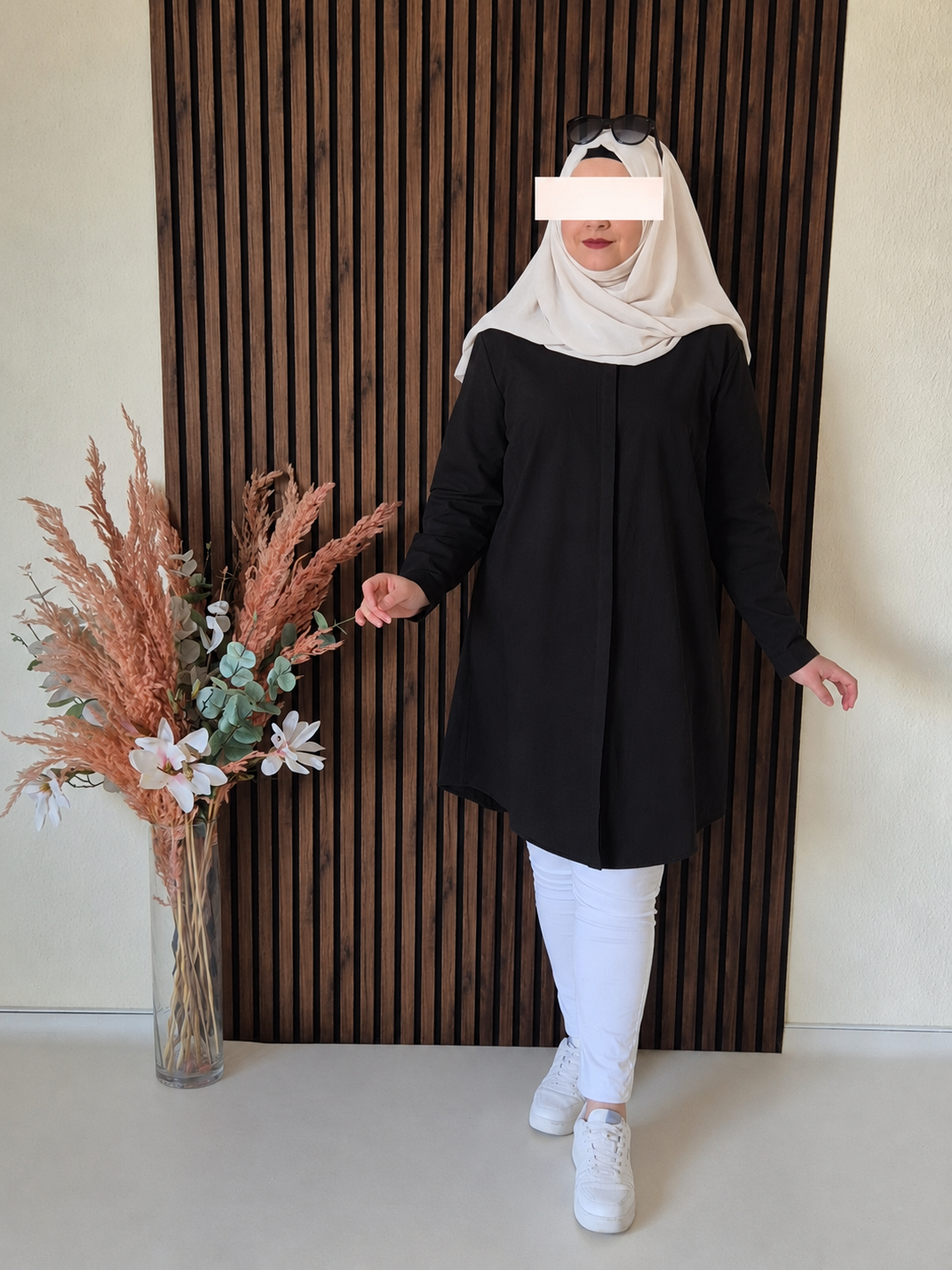 Basic Tunika in schwarz