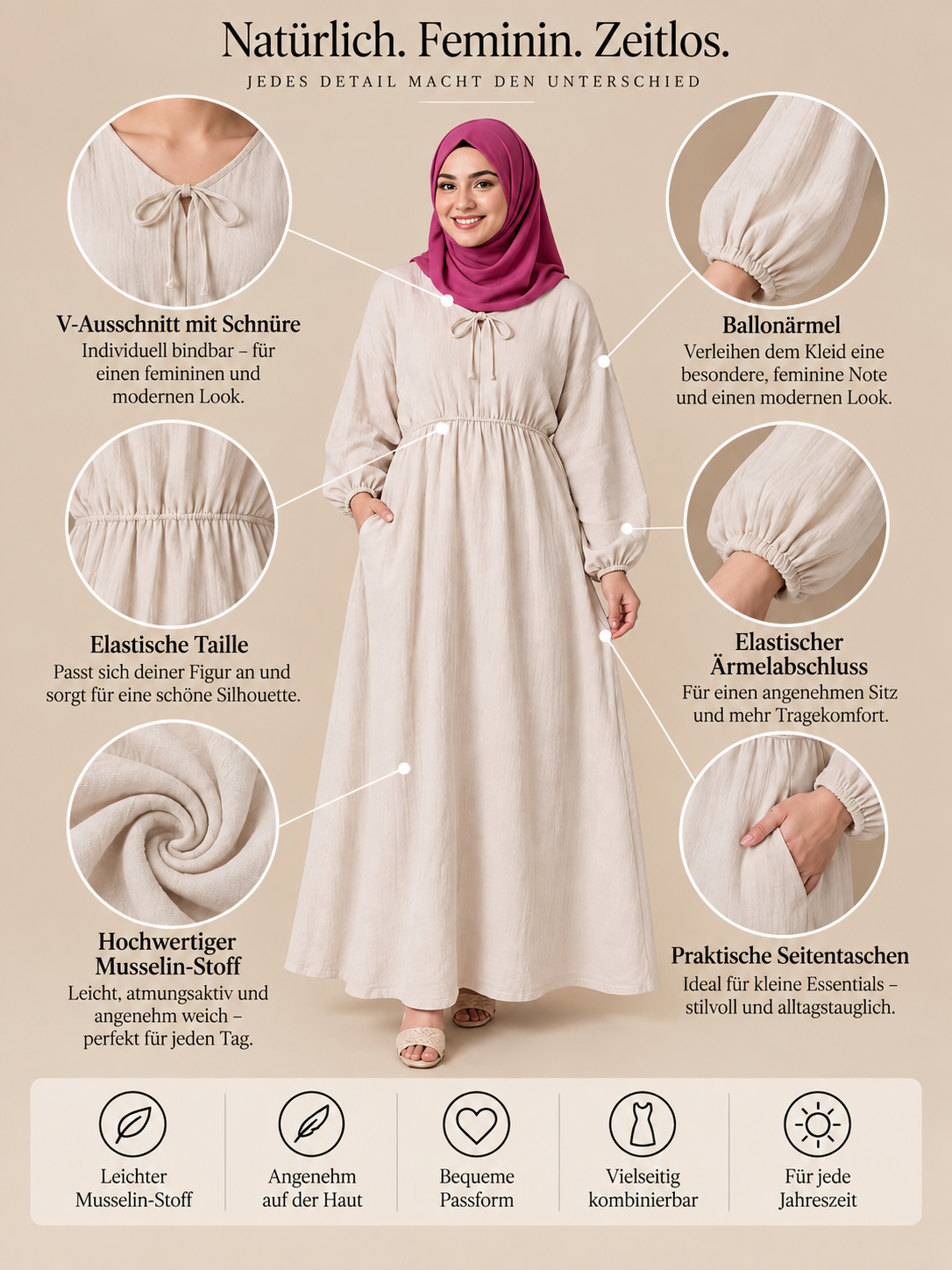Musseline Kleid