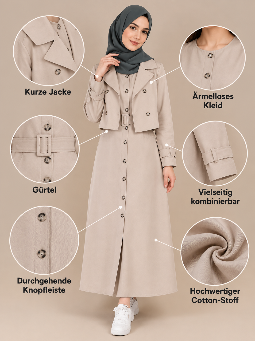 Zweiteiler Kurzjacke + Kleid