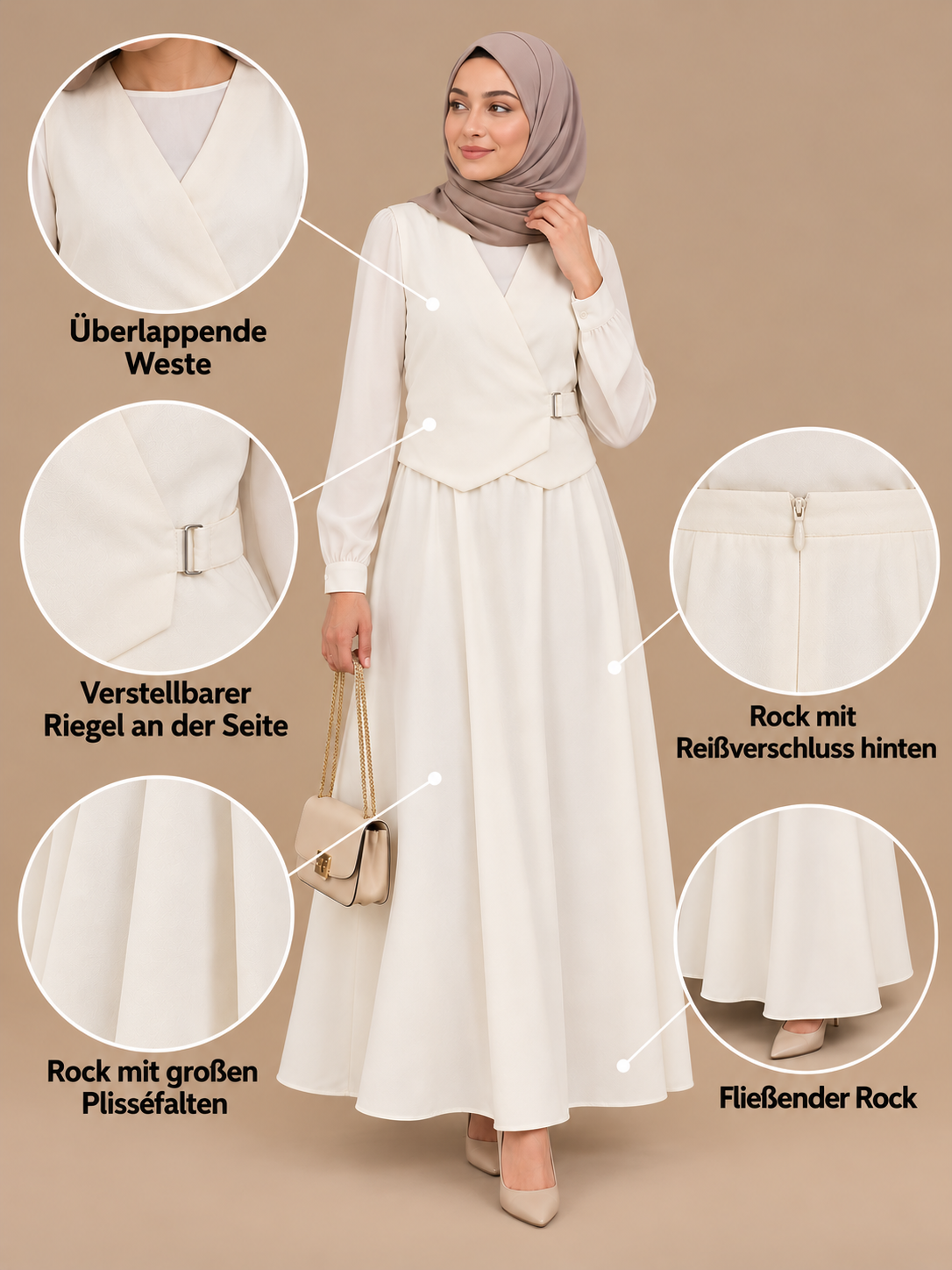 Weste + Rock Set