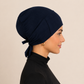 Viskose Bonnet – dunkelblau