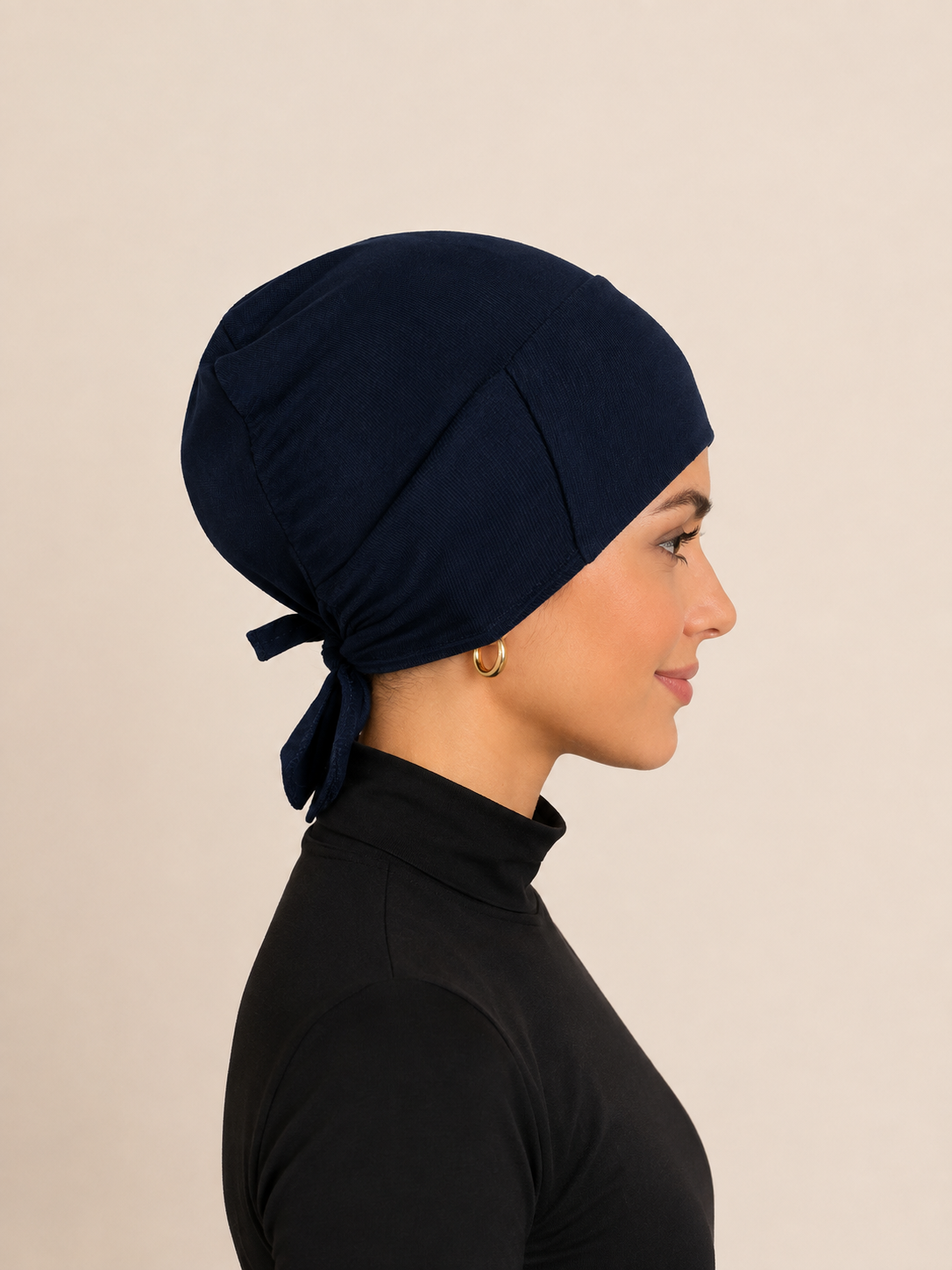 Viskose Bonnet – dunkelblau