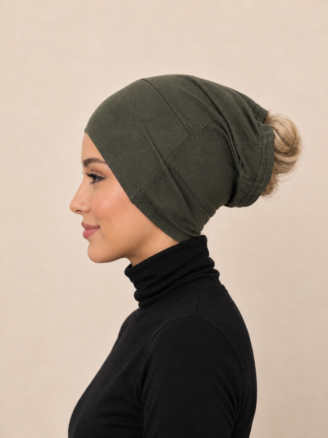 Schlauch Bonnet über Kreuz khaki