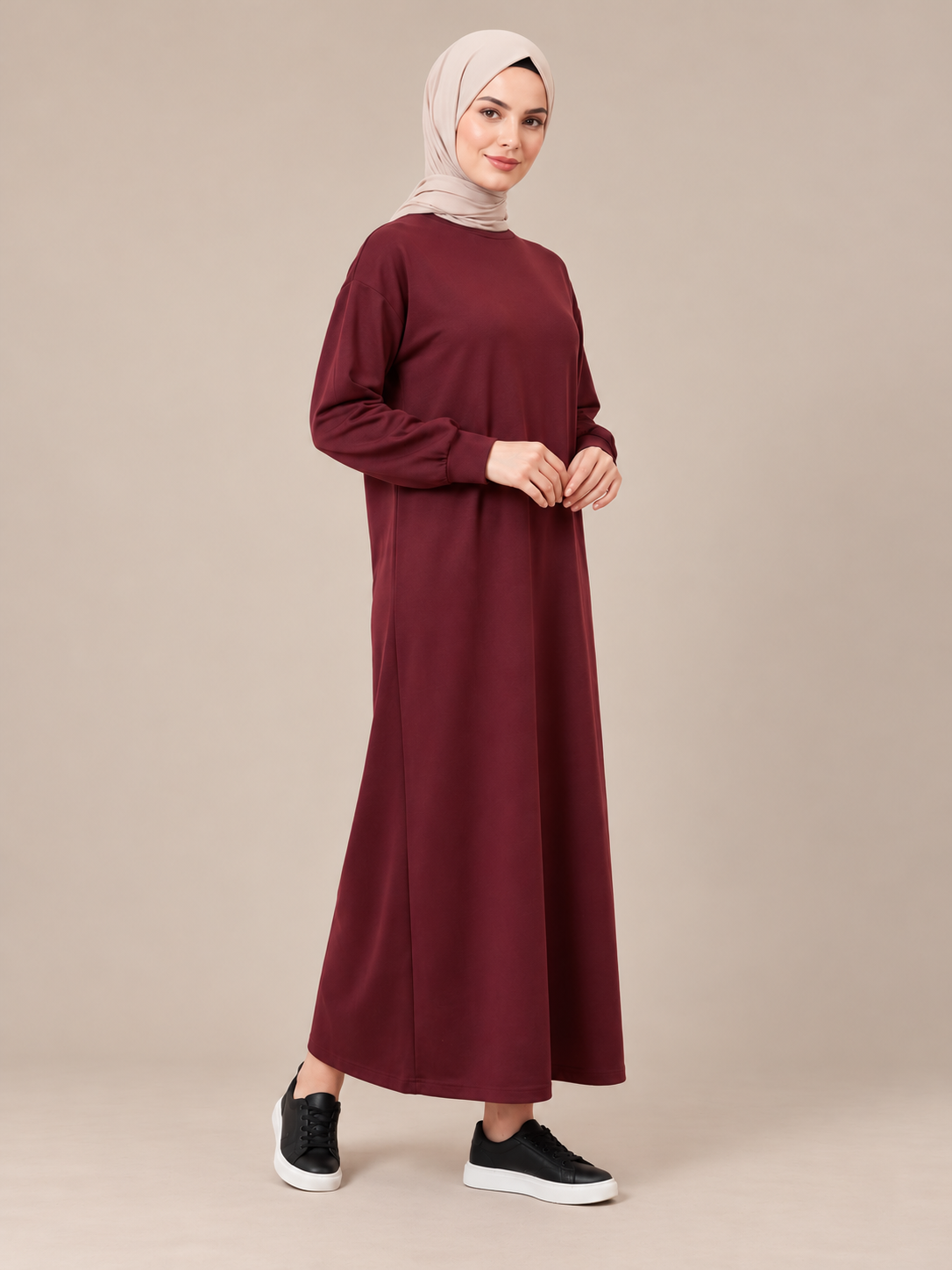 Long-Sleeve Basic Dress