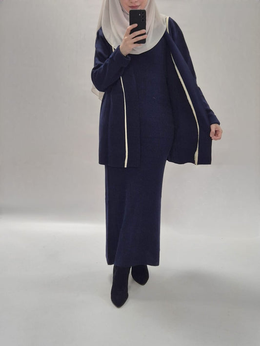 Selin Kleid Set dunkelblau