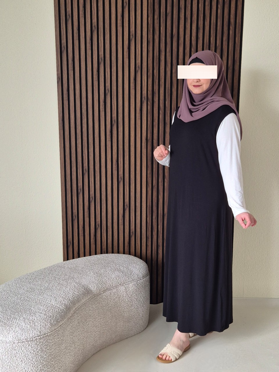 Ärmelloses Basic schwarz