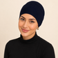 Viskose Bonnet – dunkelblau