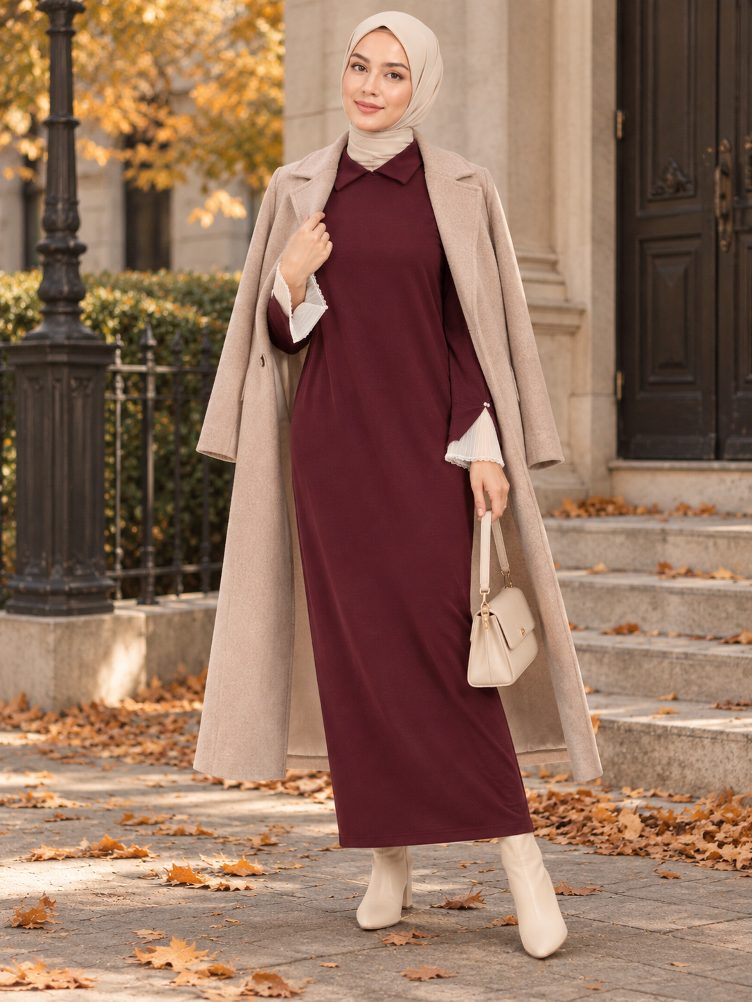 Dress with tulle sleeves