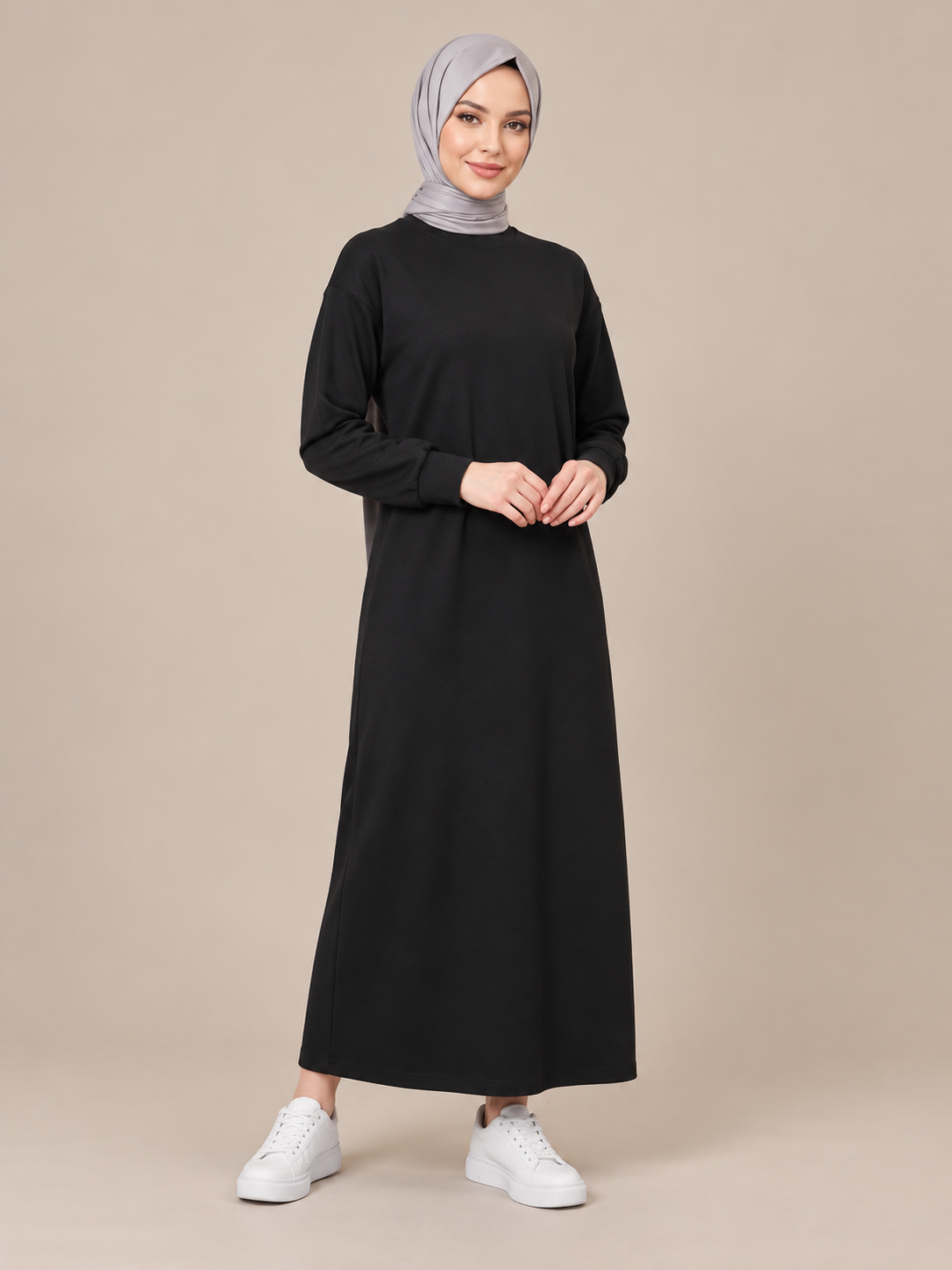 Long-Sleeve Basic Dress