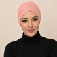 Schlauch Bonnet über Kreuz Apricot-Rosé