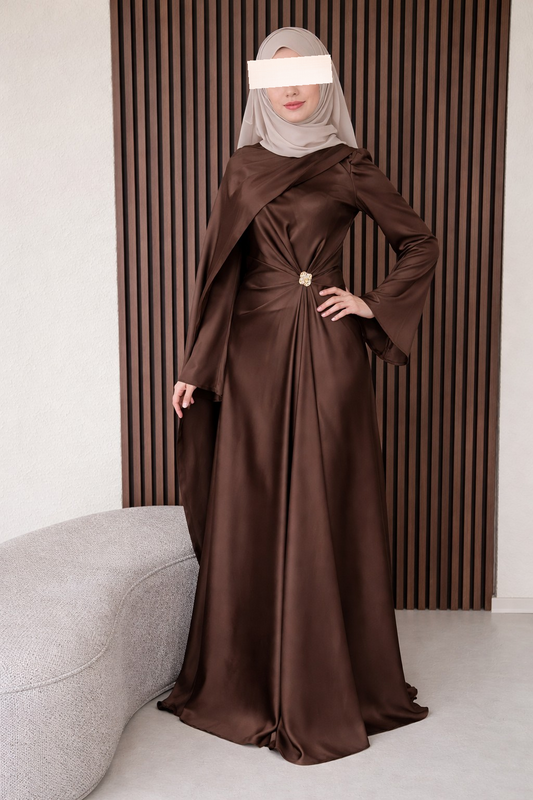 Malak Abendkleid braun