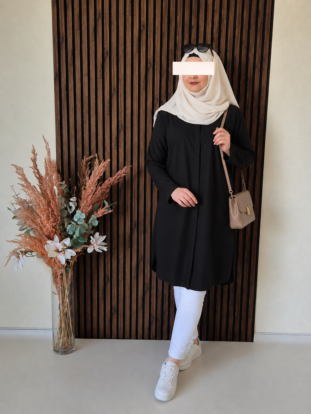 Basic Tunika in schwarz