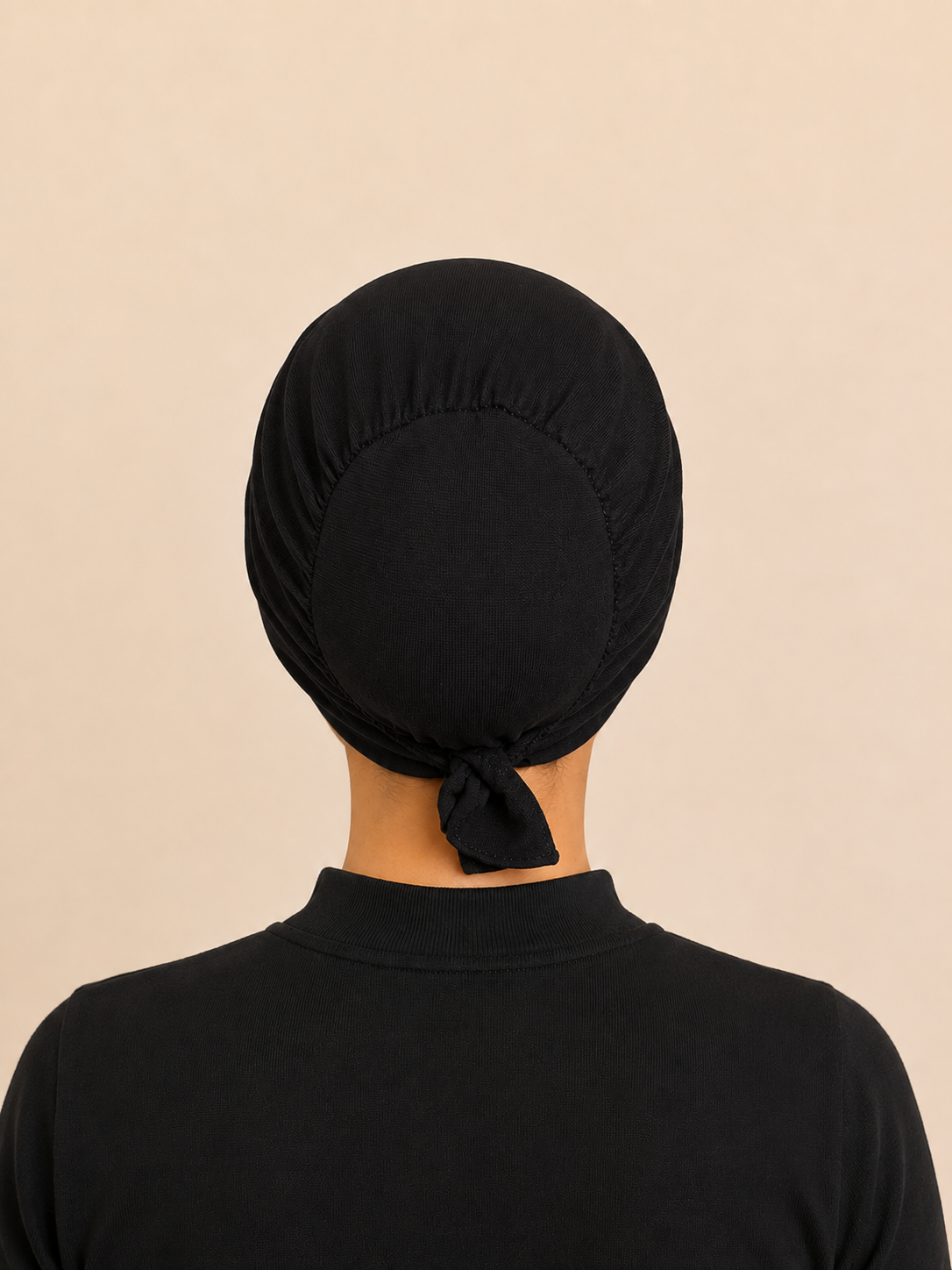 Viskose Bonnet - schwarz
