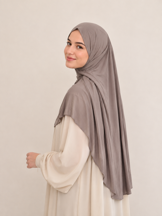 Khimar taupe