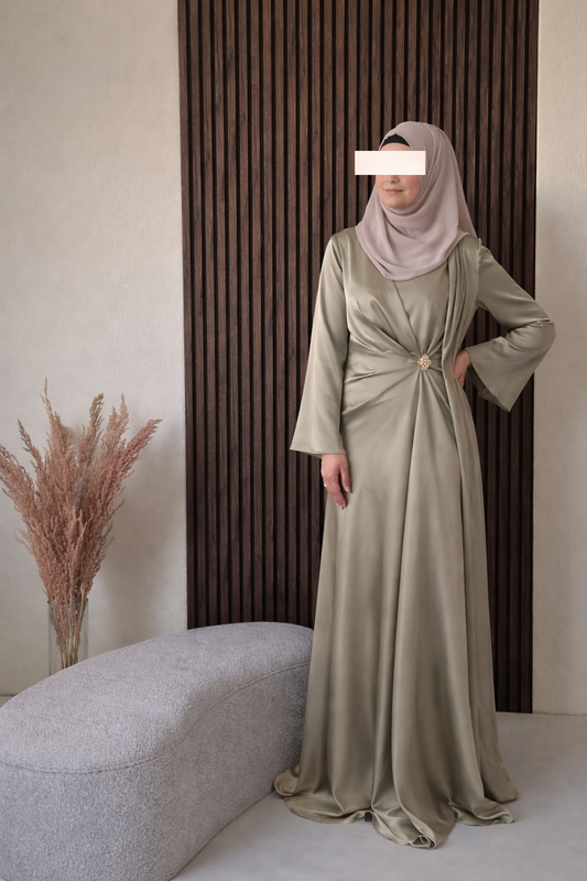 Malak Abendkleid taupe
