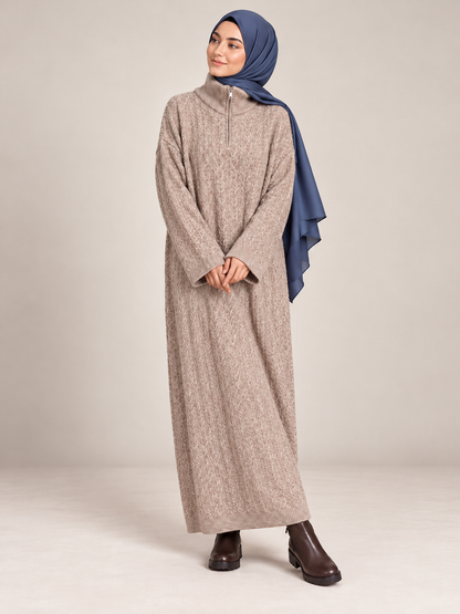 Strickkleid mit Kragen