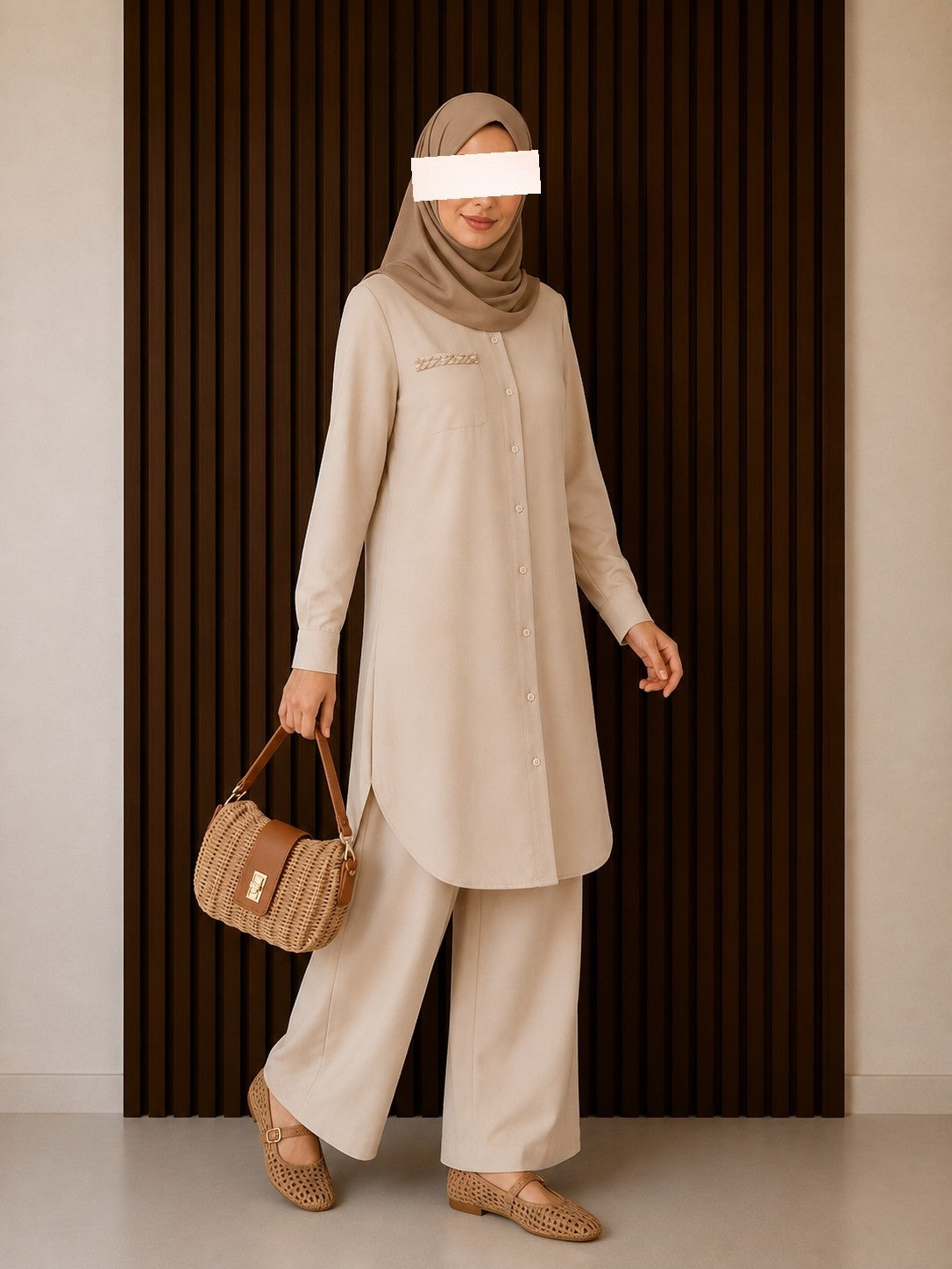 Safa Zweiteiler in Beige