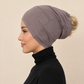 Schlauch Bonnet über Kreuz helltaupe