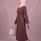 Lia Kleid Braun seitlich